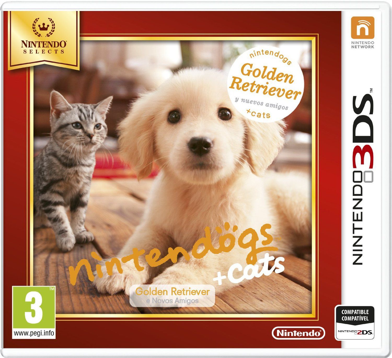 Nintendogs Gatos Golden Retriever Selects 3ds